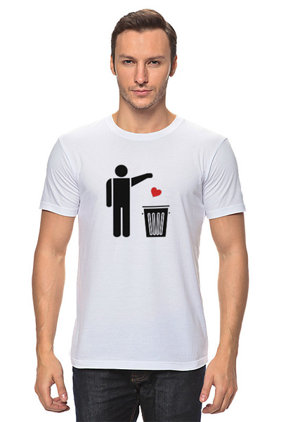 Заказать мужскую футболку в Москве. Футболка классическая Love Trash от Александр Серебренников - готовые дизайны и нанесение принтов.