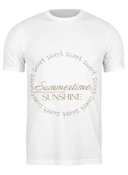 Заказать мужскую футболку в Москве. Футболка классическая Summer Sunshine от Ирина Усанова - готовые дизайны и нанесение принтов.