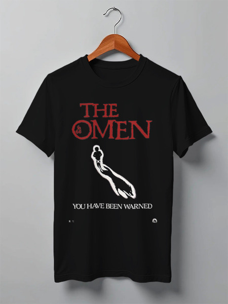 Заказать мужскую футболку в Москве. Футболка классическая The Omen 666 от KinoArt - готовые дизайны и нанесение принтов.