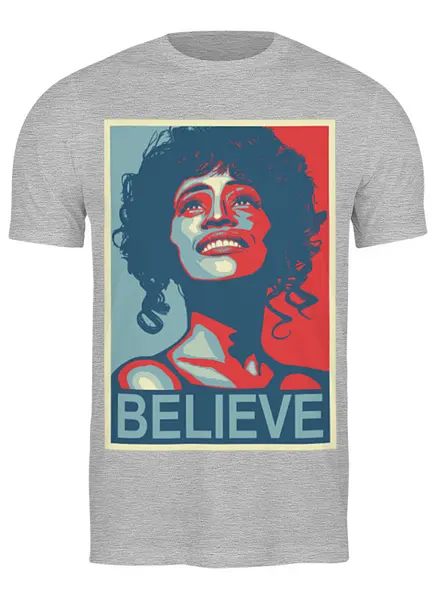 Заказать мужскую футболку в Москве. Футболка классическая Whitney Houston (певица) от Andy Quarry - готовые дизайны и нанесение принтов.