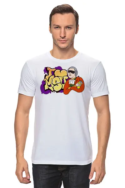 Заказать мужскую футболку в Москве. Футболка классическая МФ2 I Love MSU (Purple) от AR Print - готовые дизайны и нанесение принтов.