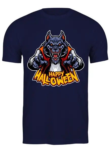 Заказать мужскую футболку в Москве. Футболка классическая WolfMan от balden - готовые дизайны и нанесение принтов.