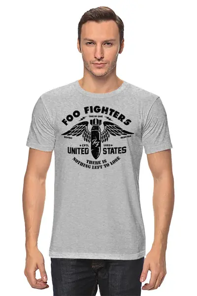 Заказать мужскую футболку в Москве. Футболка классическая Foo Fighters от geekbox - готовые дизайны и нанесение принтов.
