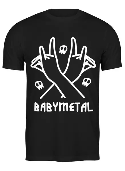 Заказать мужскую футболку в Москве. Футболка классическая BABYMETAL от geekbox - готовые дизайны и нанесение принтов.