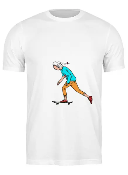 Заказать мужскую футболку в Москве. Футболка классическая Скейтер от YellowCloverShop - готовые дизайны и нанесение принтов.
