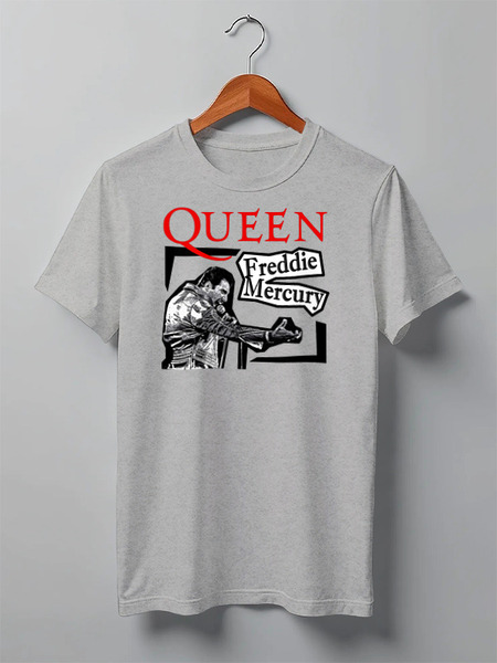 Заказать мужскую футболку в Москве. Футболка классическая Freddie Mercury - Queen от Leichenwagen - готовые дизайны и нанесение принтов.