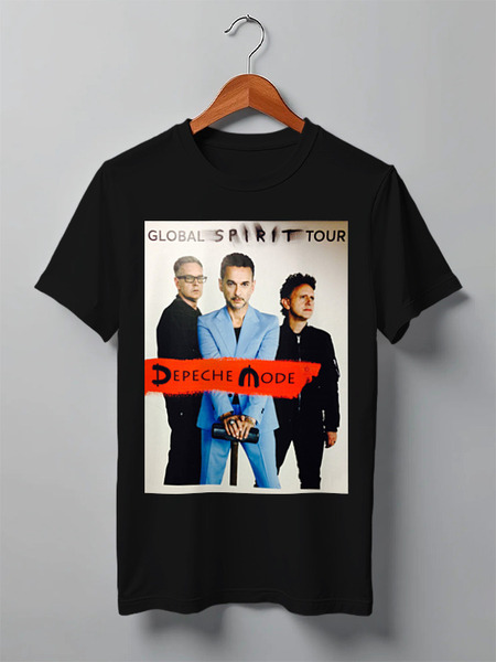 Заказать мужскую футболку в Москве. Футболка классическая Depeche mode - Global Spirit Tour от Денис - готовые дизайны и нанесение принтов.