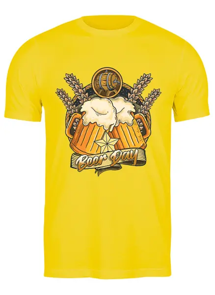 Заказать мужскую футболку в Москве. Футболка классическая Пива много не бывает. от ПРИНТЫ ПЕЧАТЬ  - готовые дизайны и нанесение принтов.