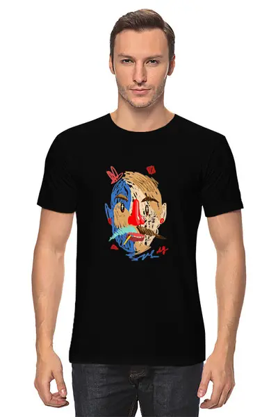 Заказать мужскую футболку в Москве. Футболка классическая Арт хипстер от sanchezz111 - готовые дизайны и нанесение принтов.