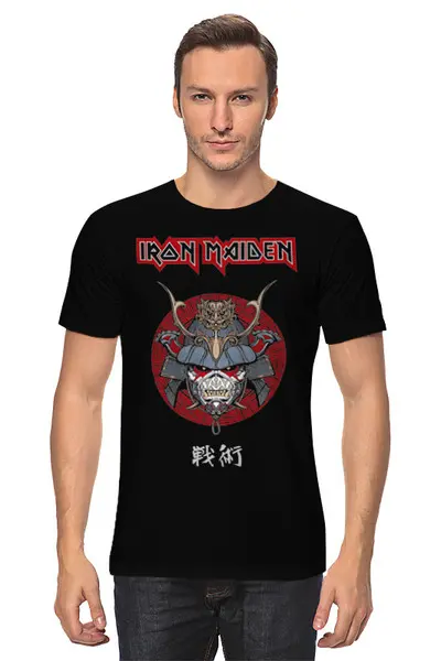 Заказать мужскую футболку в Москве. Футболка классическая Iron Maiden от Leichenwagen - готовые дизайны и нанесение принтов.