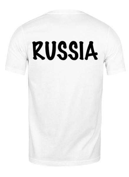Заказать мужскую футболку в Москве. Футболка классическая RUSSIA от Владимир Волчков - готовые дизайны и нанесение принтов.