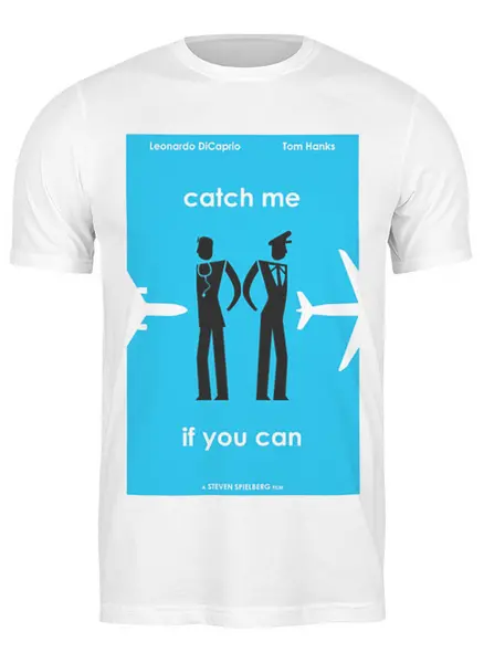 Заказать мужскую футболку в Москве. Футболка классическая Catch Me от KinoArt - готовые дизайны и нанесение принтов.