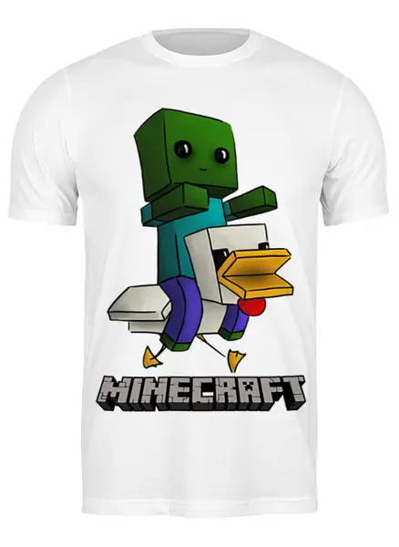 Заказать мужскую футболку в Москве. Футболка классическая MINECRAFT от weeert - готовые дизайны и нанесение принтов.