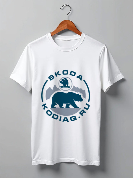 Заказать мужскую футболку в Москве. Футболка классическая Skoda Kodiaq Club от Skoda Kodiaq Club  - готовые дизайны и нанесение принтов.