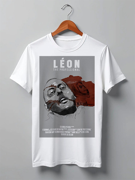 Заказать мужскую футболку в Москве. Футболка классическая Леон / Leon от kino.printio.ru - готовые дизайны и нанесение принтов.