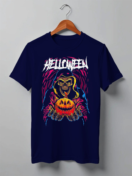 Заказать мужскую футболку в Москве. Футболка классическая ☠ HalloweeN ☠ от balden - готовые дизайны и нанесение принтов.