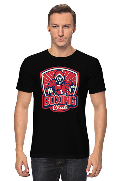 Заказать мужскую футболку в Москве. Футболка классическая Клуб бокса от skynatural - готовые дизайны и нанесение принтов.