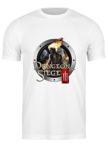 Заказать мужскую футболку в Москве. Футболка классическая Dungeon Siege от THE_NISE  - готовые дизайны и нанесение принтов.