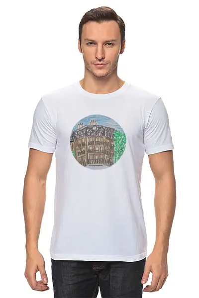 Заказать мужскую футболку в Москве. Футболка классическая Без названия от mrs-snit@yandex.ru - готовые дизайны и нанесение принтов.