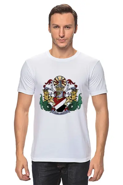 Заказать мужскую футболку в Москве. Футболка классическая Sealand White от Agent J - готовые дизайны и нанесение принтов.