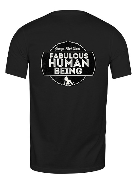 Заказать мужскую футболку в Москве. Футболка классическая "Fabulous Human Being" (Mark II, классика) от Михаил - готовые дизайны и нанесение принтов.