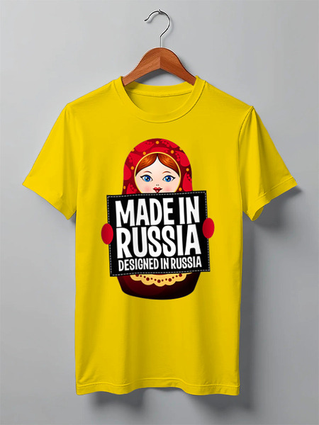 Заказать мужскую футболку в Москве. Футболка классическая RUSSIAN DESIGN от balden - готовые дизайны и нанесение принтов.