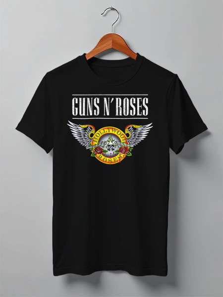 Заказать мужскую футболку в Москве. Футболка классическая Guns n' Roses от Leichenwagen - готовые дизайны и нанесение принтов.