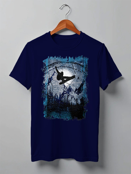 Заказать мужскую футболку в Москве. Футболка классическая Vintage Snow от oneredfoxstore@gmail.com - готовые дизайны и нанесение принтов.