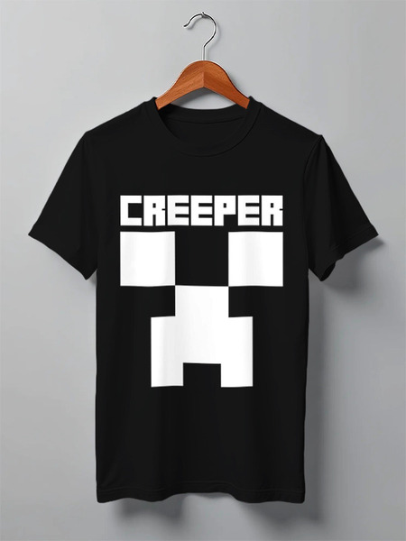 Заказать мужскую футболку в Москве. Футболка классическая MINECRAFT CREEPER от weeert - готовые дизайны и нанесение принтов.