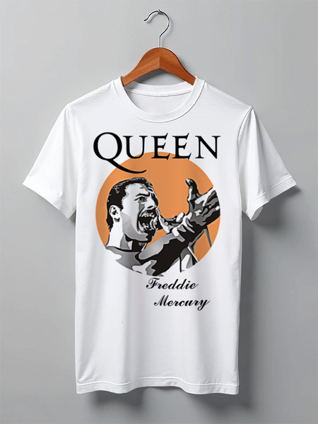 Заказать мужскую футболку в Москве. Футболка классическая Freddie Mercury - Queen от Leichenwagen - готовые дизайны и нанесение принтов.