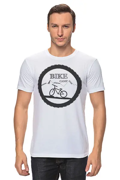 Заказать мужскую футболку в Москве. Футболка классическая Mountains от oneredfoxstore@gmail.com - готовые дизайны и нанесение принтов.