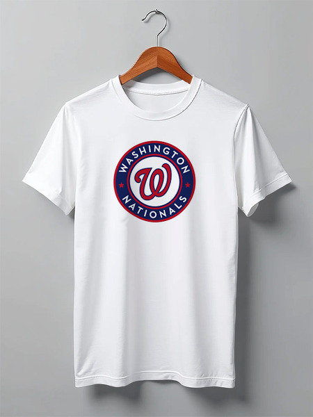 Заказать мужскую футболку в Москве. Футболка классическая Washington Nationals от dobryidesign - готовые дизайны и нанесение принтов.