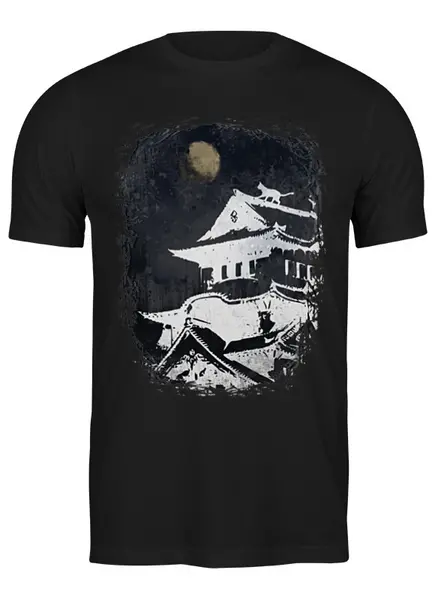 Заказать мужскую футболку в Москве. Футболка классическая Castle Cat от oneredfoxstore@gmail.com - готовые дизайны и нанесение принтов.
