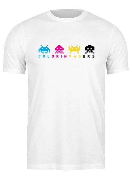 Заказать мужскую футболку в Москве. Футболка классическая Color Invaders от dmpdesign@inbox.ru - готовые дизайны и нанесение принтов.