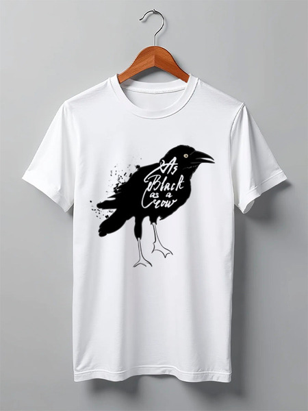 Заказать мужскую футболку в Москве. Футболка классическая Black crow от frau - готовые дизайны и нанесение принтов.
