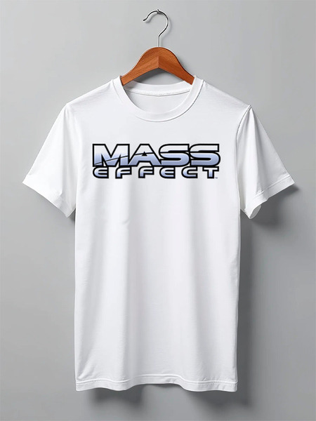 Заказать мужскую футболку в Москве. Футболка классическая Mass effect от VashAdmin - готовые дизайны и нанесение принтов.