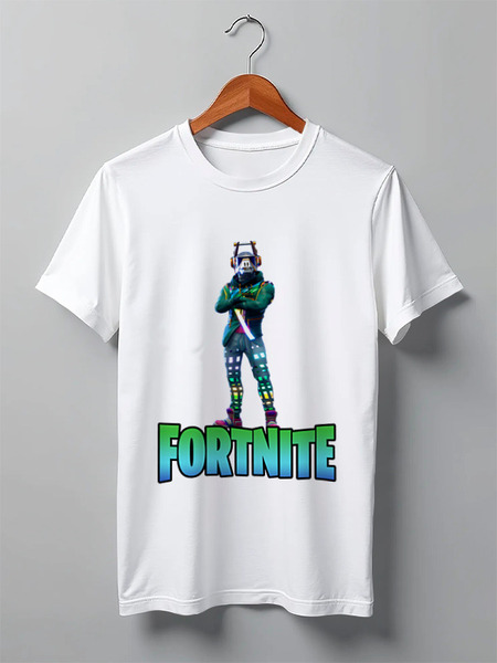 Заказать мужскую футболку в Москве. Футболка классическая Fortnite от  PRO_DESIGN - готовые дизайны и нанесение принтов.