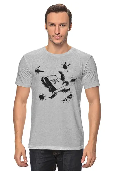 Заказать мужскую футболку в Москве. Футболка классическая Некрономикон от printik - готовые дизайны и нанесение принтов.