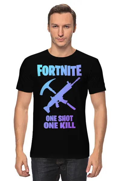 Заказать мужскую футболку в Москве. Футболка классическая FORTNITE от geekbox - готовые дизайны и нанесение принтов.