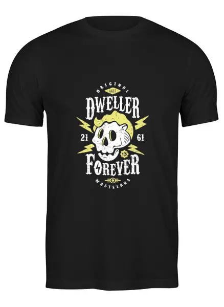 Заказать мужскую футболку в Москве. Футболка классическая Dweller Forever от AJIUK - готовые дизайны и нанесение принтов.