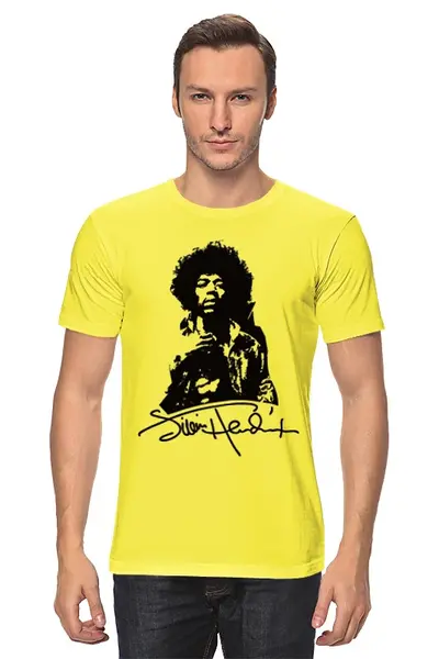 Заказать мужскую футболку в Москве. Футболка классическая Jimi Hendrix от Djimas Leonki - готовые дизайны и нанесение принтов.