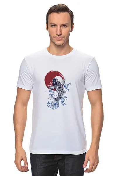 Заказать мужскую футболку в Москве. Футболка классическая Yakuza от baradin baradin - готовые дизайны и нанесение принтов.