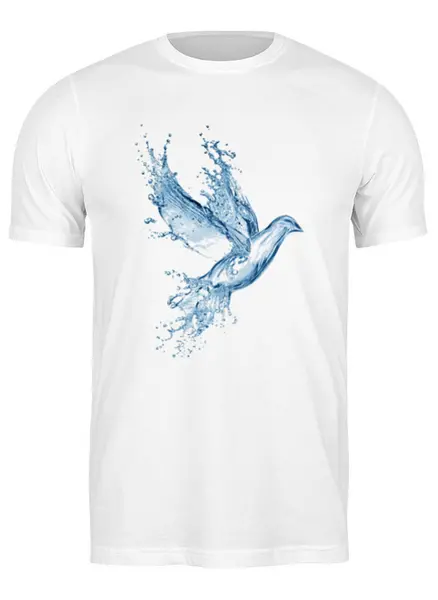 Заказать мужскую футболку в Москве. Футболка классическая Птица из воды от MariYang  - готовые дизайны и нанесение принтов.