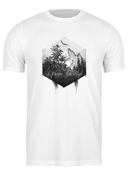 Заказать мужскую футболку в Москве. Футболка классическая So High от oneredfoxstore@gmail.com - готовые дизайны и нанесение принтов.