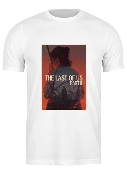 Заказать мужскую футболку в Москве. Футболка классическая The last of us 2 от GeekFox  - готовые дизайны и нанесение принтов.