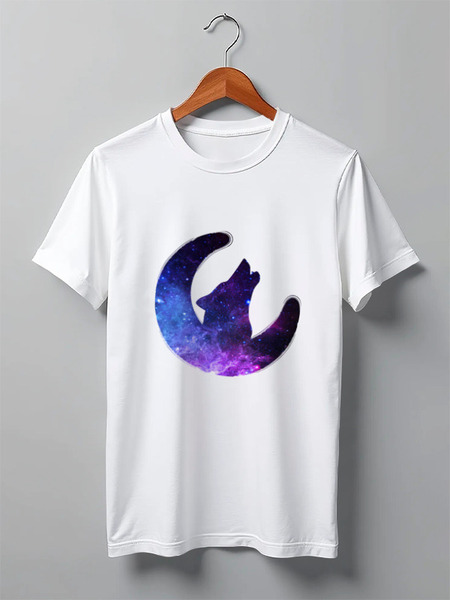 Заказать мужскую футболку в Москве. Футболка классическая Space animals от FireFoxa - готовые дизайны и нанесение принтов.