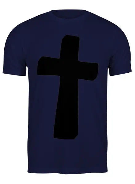Заказать мужскую футболку в Москве. Футболка классическая Черный крест от BAD OWL - готовые дизайны и нанесение принтов.