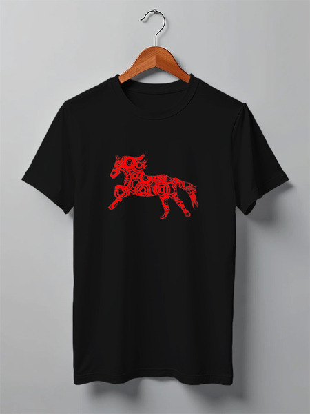 Заказать мужскую футболку в Москве. Футболка классическая Horse Art от fanbeer@bk.ru - готовые дизайны и нанесение принтов.