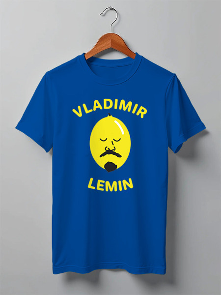Заказать мужскую футболку в Москве. Футболка классическая Vladimin Lemin от skynatural - готовые дизайны и нанесение принтов.