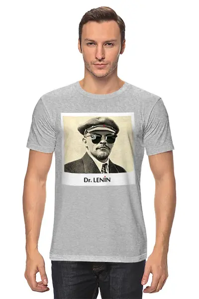Заказать мужскую футболку в Москве. Футболка классическая Dr. Lenin от joseph - готовые дизайны и нанесение принтов.